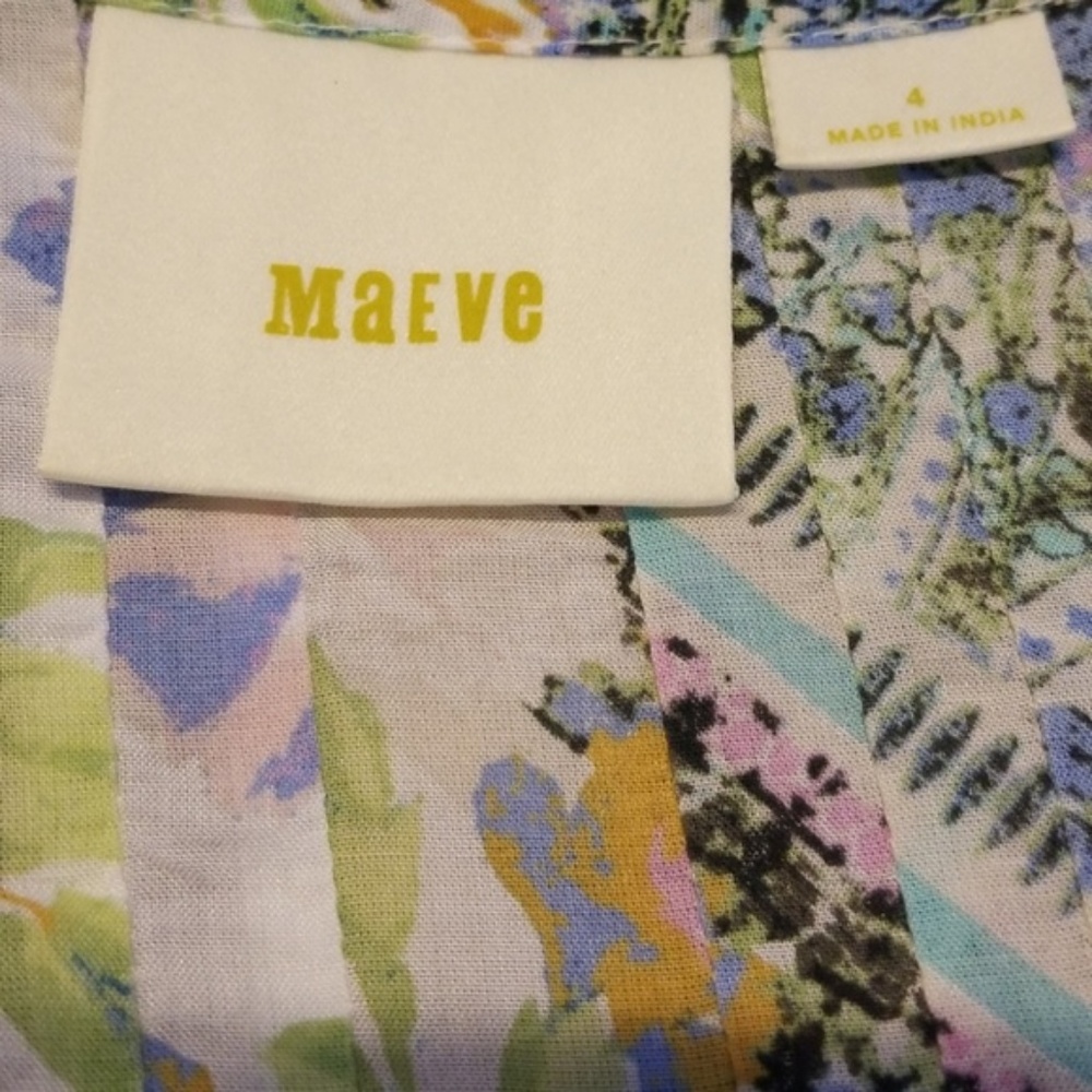 Anthropologie Multi-Color Flutter Sleeve Top - image 8